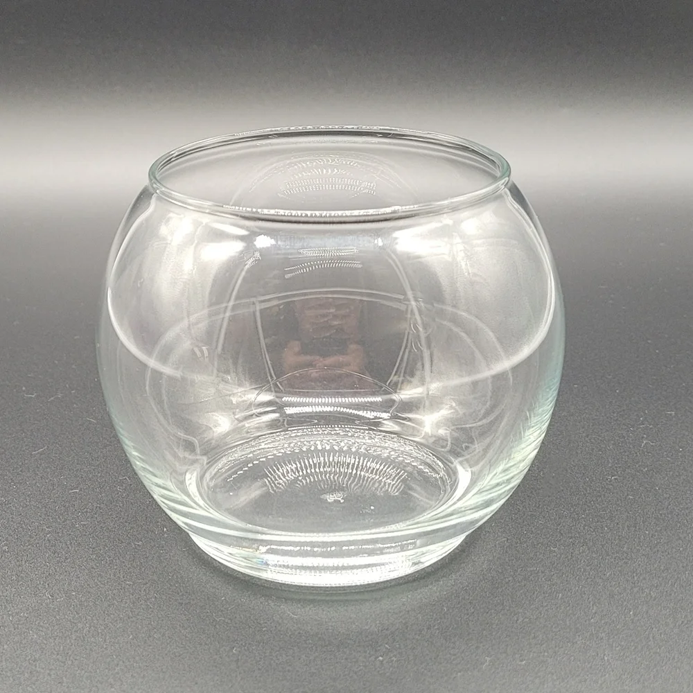Clear Glass Footed Bubble Bowl/Vase​​​
